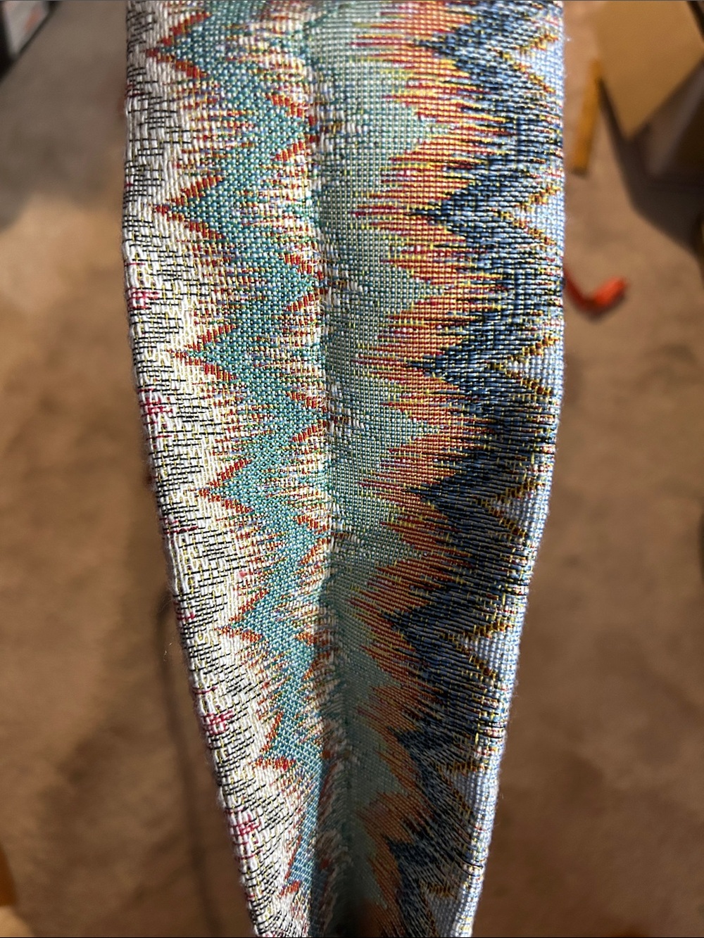 De La Mur Multicolor Zigzag Tote Bag Made in Spain NWT - Picture 4 of 10